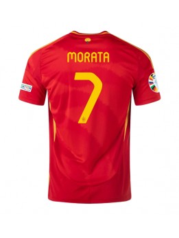 Spanien Alvaro Morata #7 Replika Hemmakläder EM 2024 Kortärmad